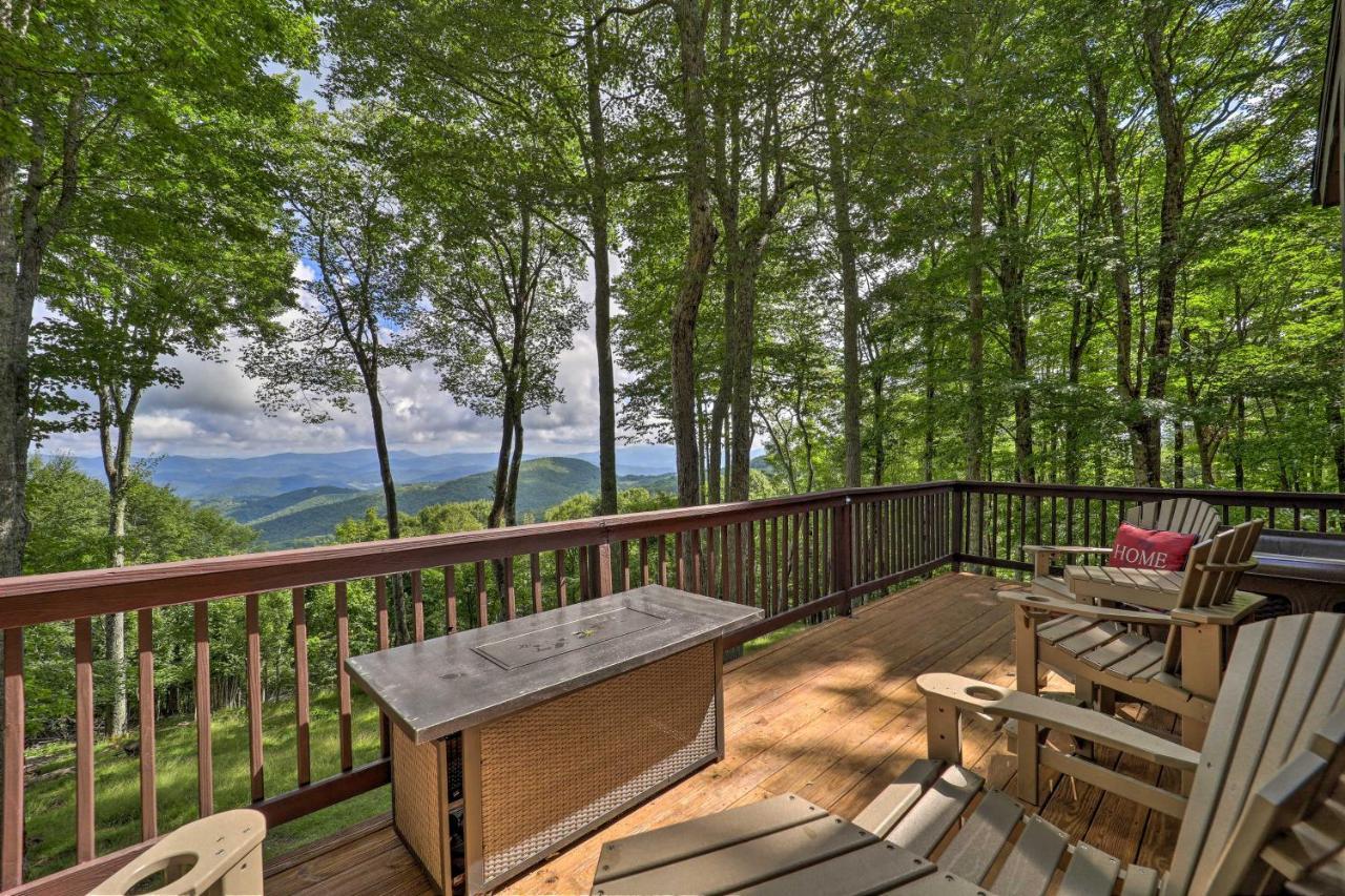 Beech Mountain Cabin Retreat With Hot Tub And Views! Bagian luar foto