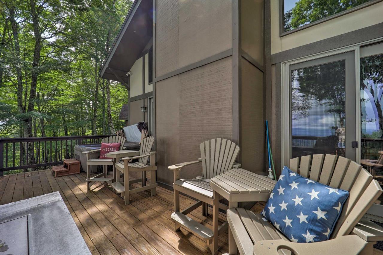 Beech Mountain Cabin Retreat With Hot Tub And Views! Bagian luar foto