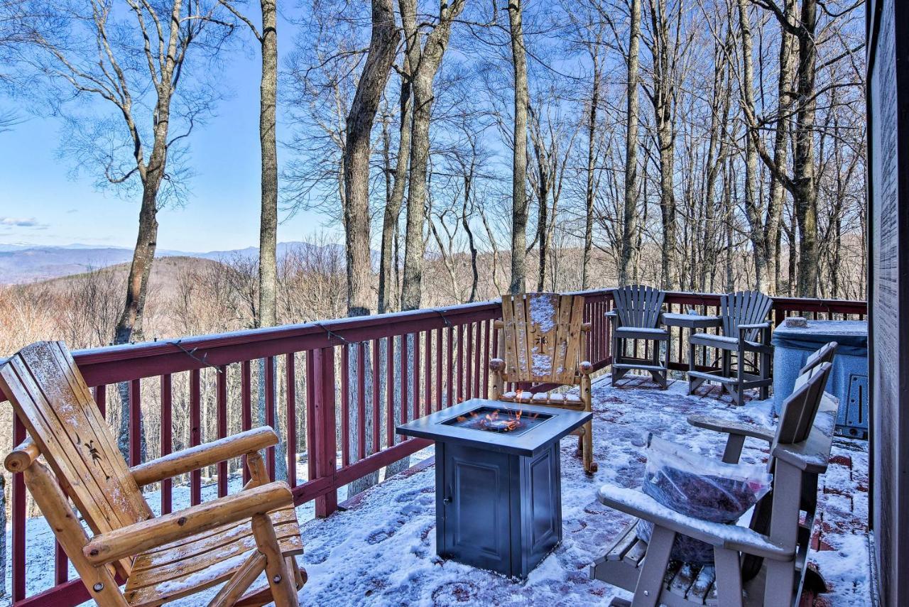 Beech Mountain Cabin Retreat With Hot Tub And Views! Bagian luar foto